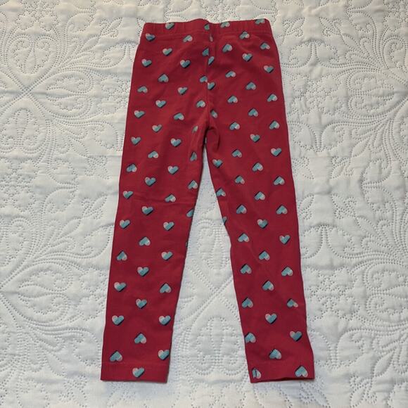 Carter's Glitter Heart Print Leggings Size 2T - Picture 3 of 5